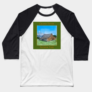 Mormon Row barn in Grand Teton National Park Baseball T-Shirt